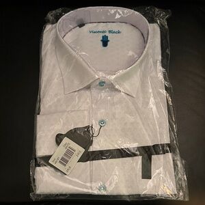 Visconti Black Men's White Shirt NWT 2XLB